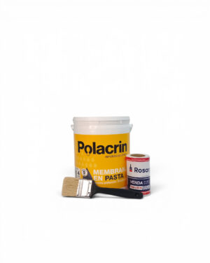 Combo Membrana Techos Polacrin 4 Lts + Pincel + Venda - Blanco, Mate