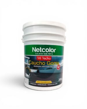 Caucho Goma Netcolor Impermeabilizante para Techos 20kg
