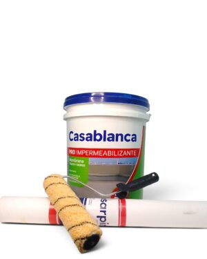 Casablanca Pro Membrana Liquida Techos Y Muros 20 Kg + Venda 1x25M + Rodillo